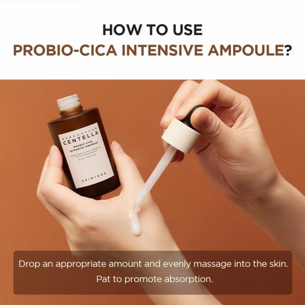 نحوه استفاده از آمپول تقویت کننده سنتلا ماداگاسکار اسکین 1004 (Probio-Cica Centella Ampule)